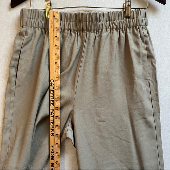 Oak + Fort Straight Leg Casual Tan Pull on Trouser Pants Sz M - Picture 7 of 11
